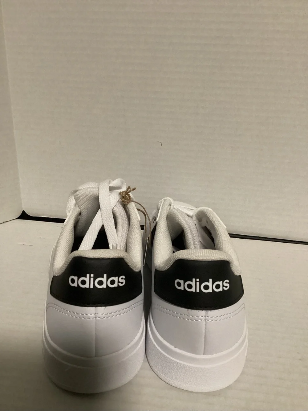 adidas White Sneakers with Black Stripes Kids